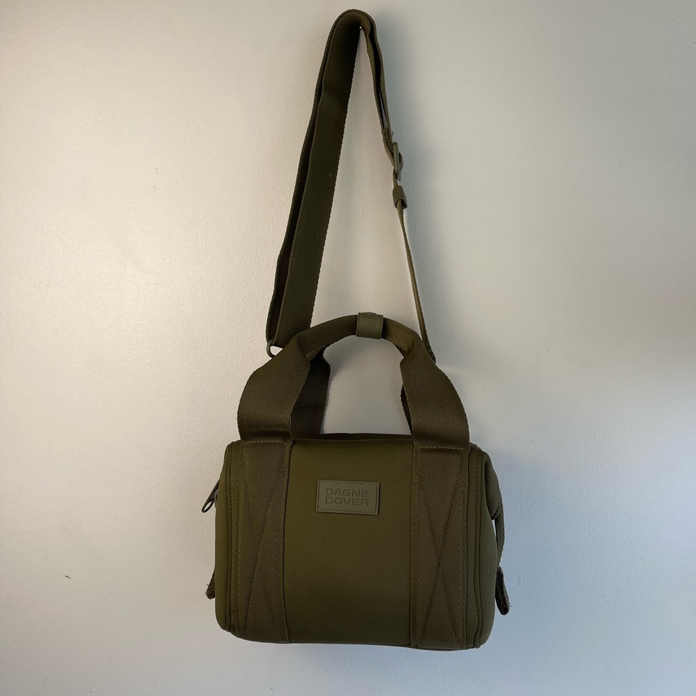Dagne Dover Olive Small Green Carryall Crossbody Bag